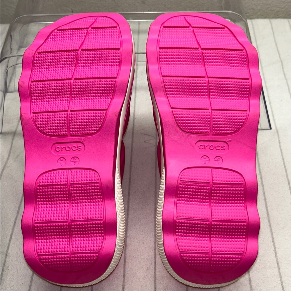 Crocs WOMEN'S MEGA CRUSH TRIPLE STRAP Pink Crush Size 5M Or 7W - Picture 9 of 11